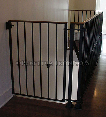 baby gate on metal railing