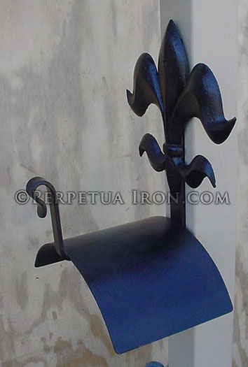 fleur de lis custom decorative iron hose holder