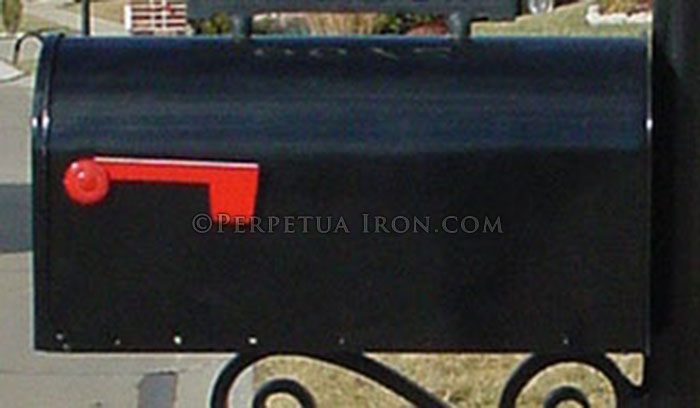 Black Smooth Mailbox may be mounted on any of our posts.