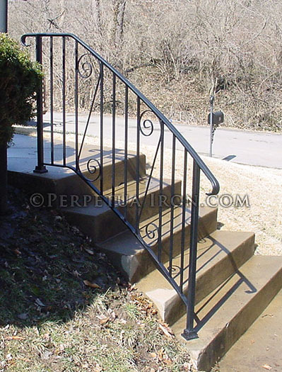 Handrail-Flat Iron Handrail early 40x6 mm Wrought Iron 009