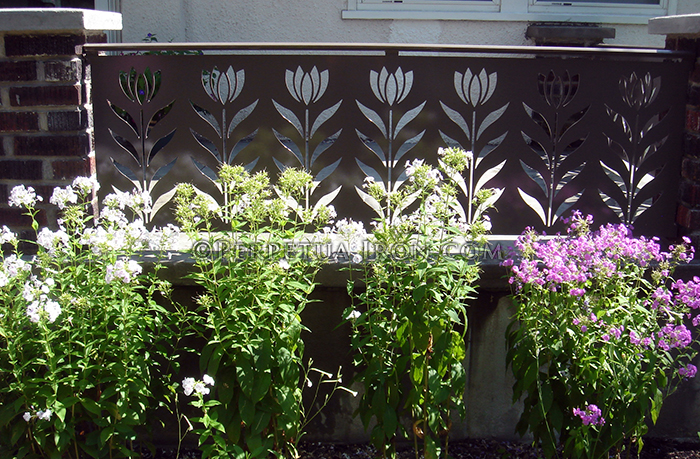 Trellis art designs flower railing